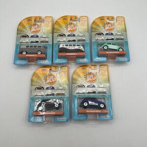 Lot of (5) JADA Slug Bug Volkswagen Punch Buggy Toy Cars